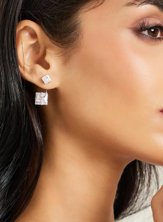 ستايلي أقراط مسمارية بكريستال زركونيا